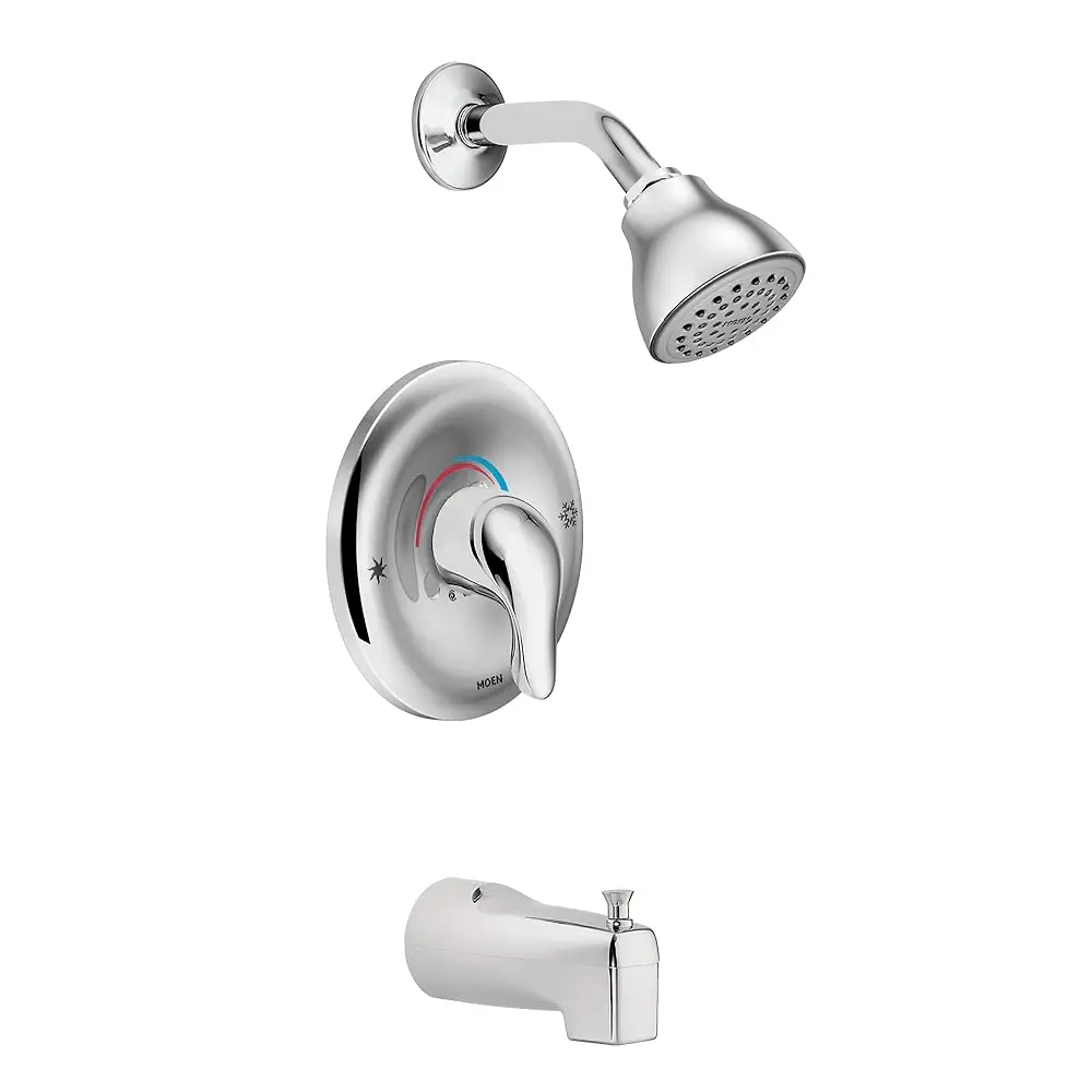 AllexpreskChateau Chrome Single Handle Posi-Temp Tub and Shower Faucet Set with Showerhead, Lever Handle, and Tub Spout, Valve I
AllexpreskChateau Chrome Single Handle Posi-Temp Tub and Shower Faucet Set with Showerhead, Lever Handle, and Tub Spout, Valve I
