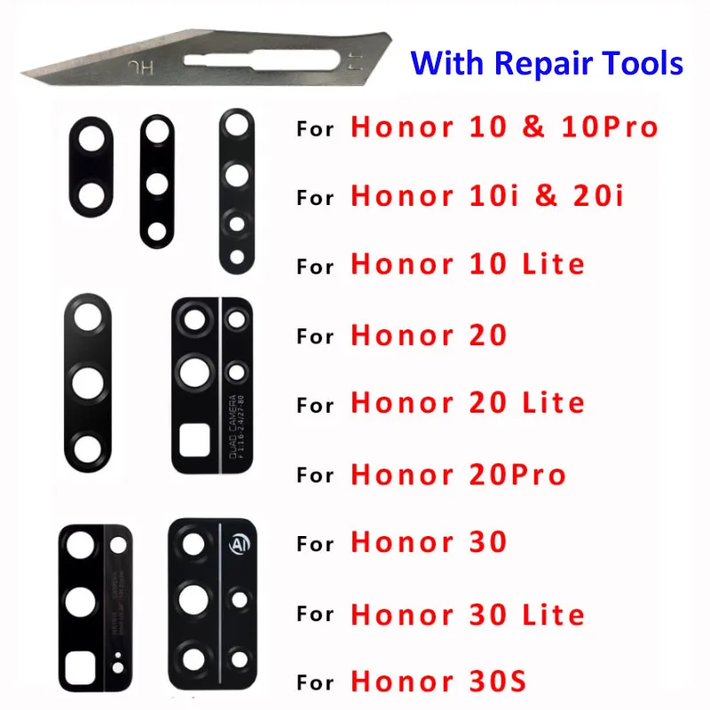 For Huawei Honor 10 20 30 Lite 10 20 30 Pro 30S 10i 20i Rear Back Camera Glass Lens Cover with Adhesive Sticker
For Huawei Honor 10 20 30 Lite 10 20 30 Pro 30S 10i 20i Rear Back Camera Glass Lens Cover with Adhesive Sticker