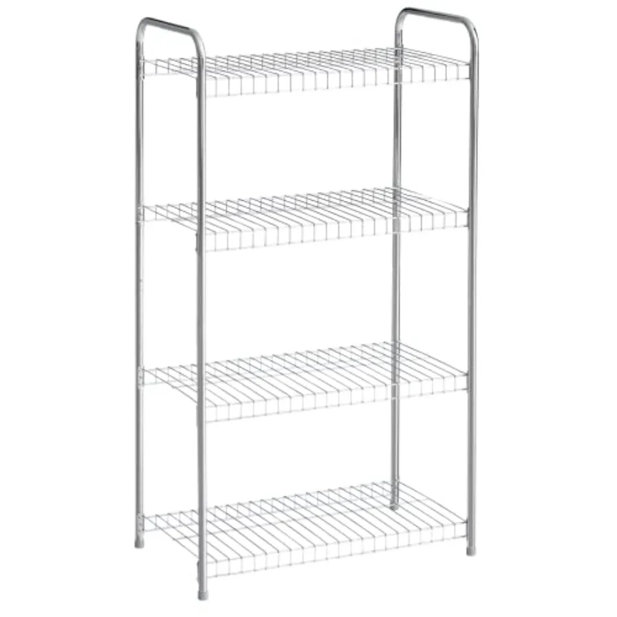 4-Tier Heavy Duty Wire Shelf, Satin Nickel, Easy Assemble with Hardware Included, for Food/Laundry/Closet Home Storage Use
4-Tier Heavy Duty Wire Shelf, Satin Nickel, Easy Assemble with Hardware Included, for Food/Laundry/Closet Home Storage Use