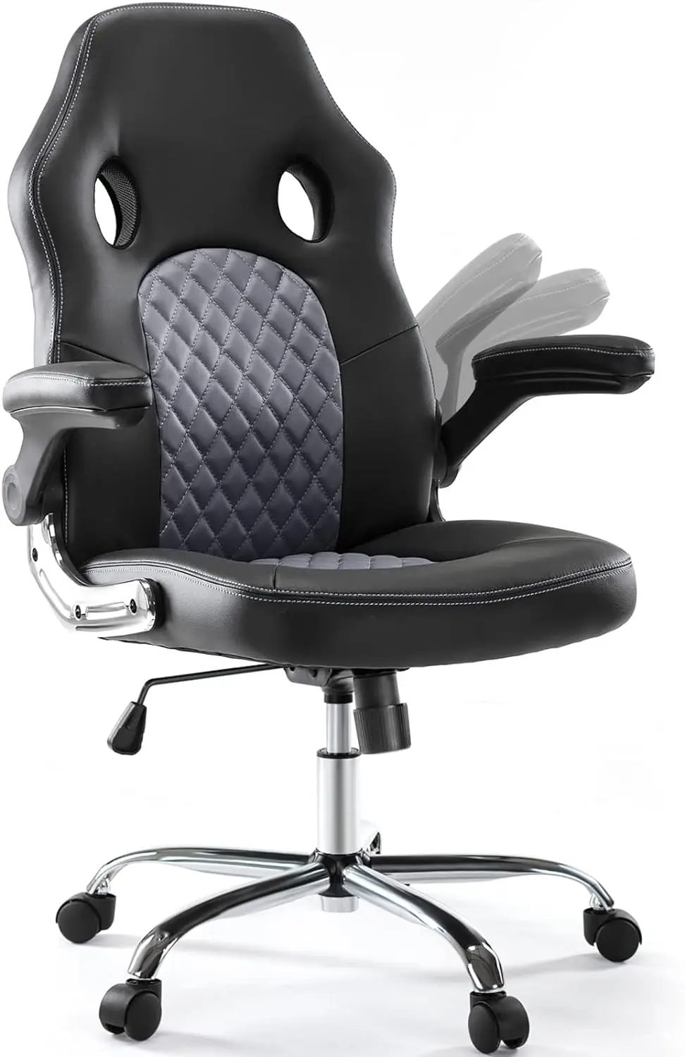 Gaming Office Chair - Ergonomic Executive Swivel Computer Desk Chair, High Back Adjustable Task Chair with Flip-up Armrests and
Gaming Office Chair - Ergonomic Executive Swivel Computer Desk Chair, High Back Adjustable Task Chair with Flip-up Armrests and