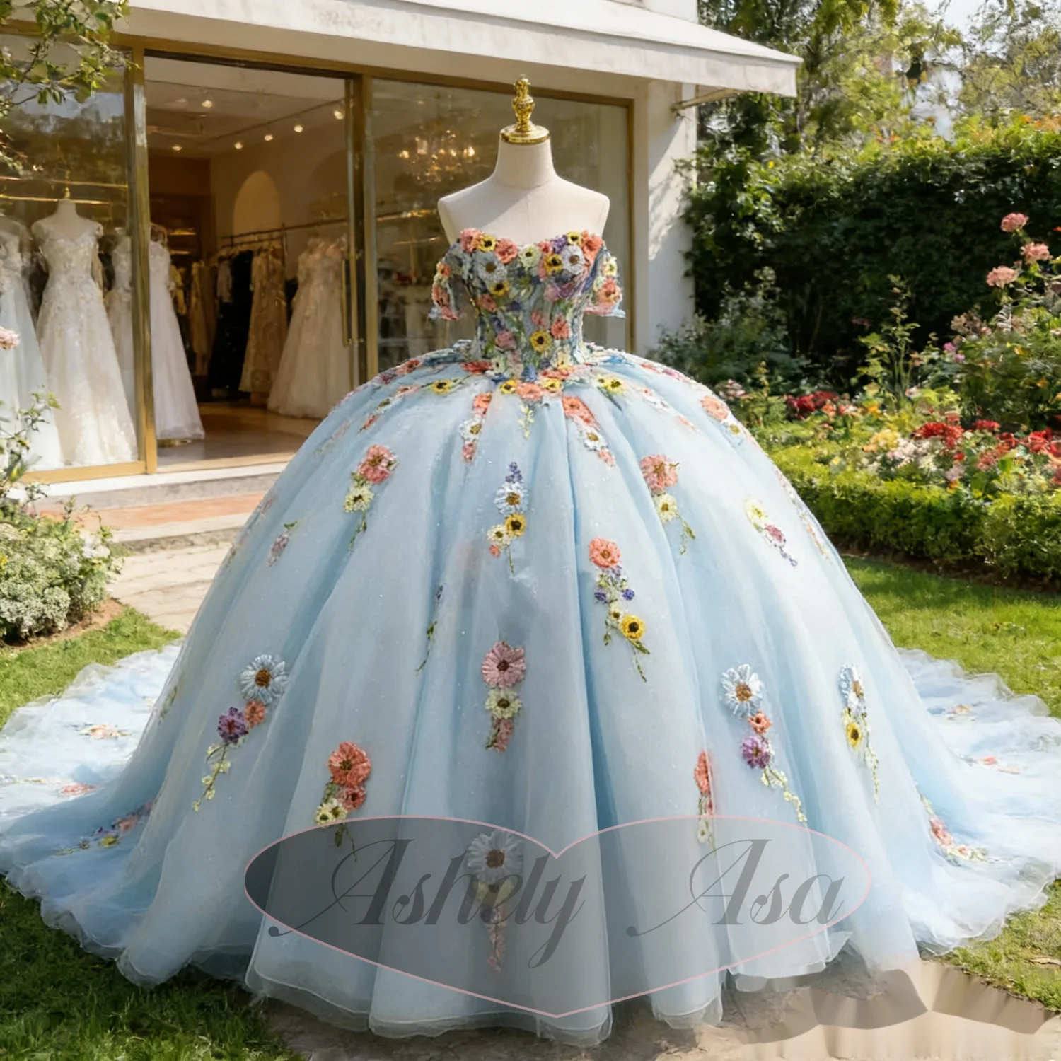 Customized Ice Blue Ball Gown Quinceanera Dresses Princess GIrls Party Prom Gown Formal Colorful Floral Vestidos De 15 Años
Customized Ice Blue Ball Gown Quinceanera Dresses Princess GIrls Party Prom Gown Formal Colorful Floral Vestidos De 15 Años