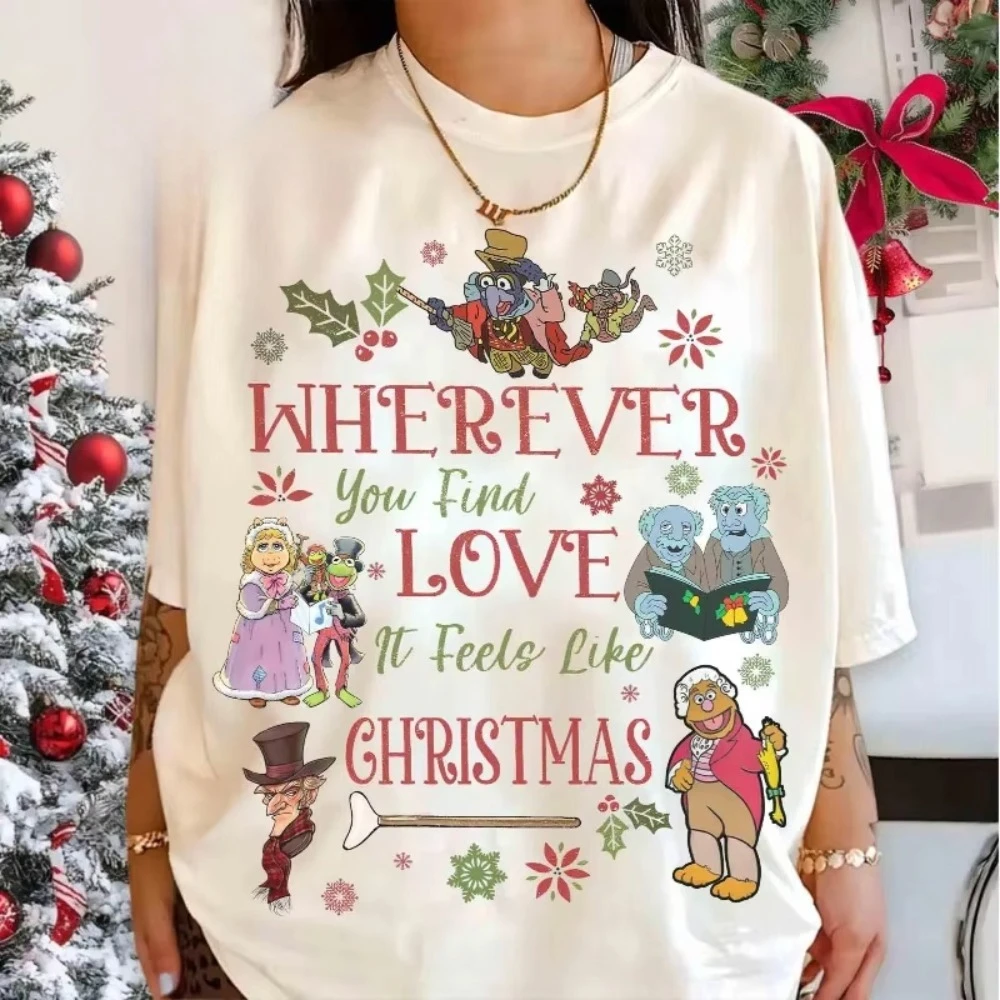 Retro Disney Doll Christmas Carol Group Shirt Four Seasons Neutral Cotton Casual Fashion T-shirt Shirts for Women Comfortable
Retro Disney Doll Christmas Carol Group Shirt Four Seasons Neutral Cotton Casual Fashion T-shirt Shirts for Women Comfortable
