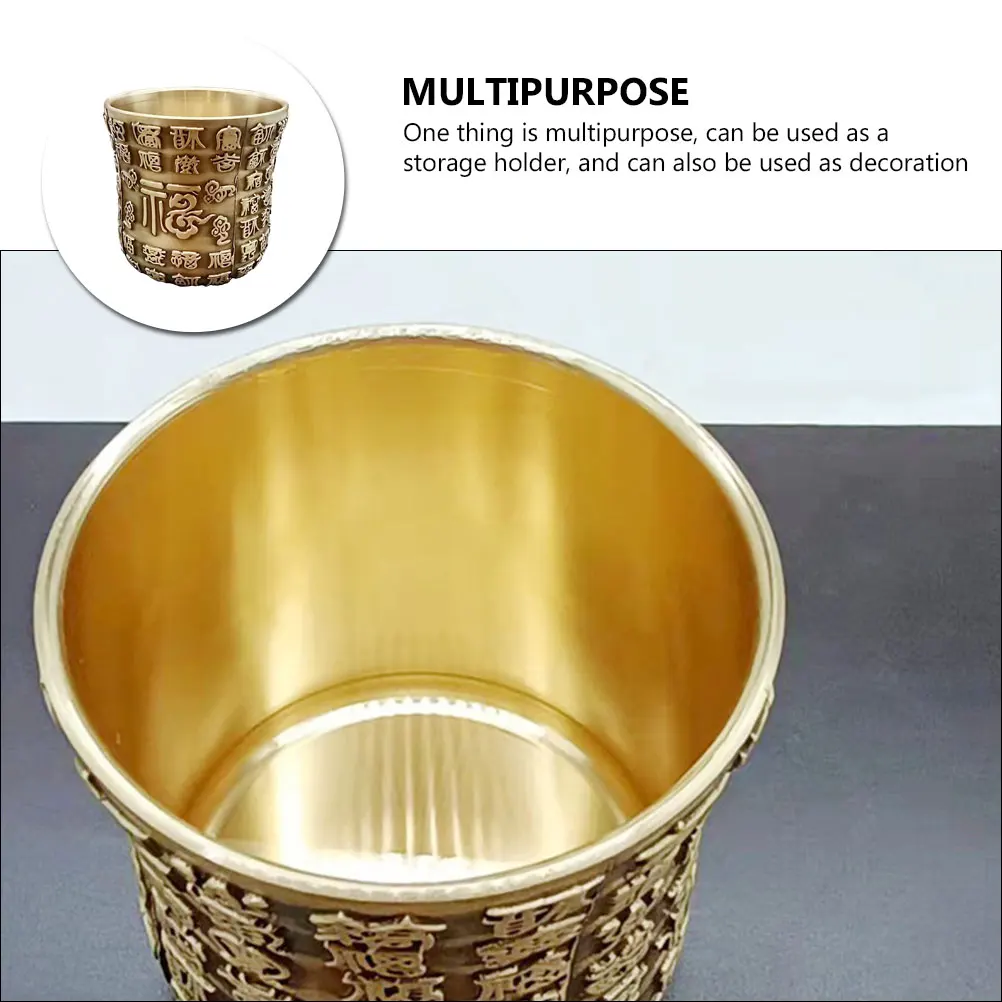 Copper Desktop Ornament Cup Craft Decor Temple Offering Home Office Adornment Storage Holder Unique Novelty
Copper Desktop Ornament Cup Craft Decor Temple Offering Home Office Adornment Storage Holder Unique Novelty