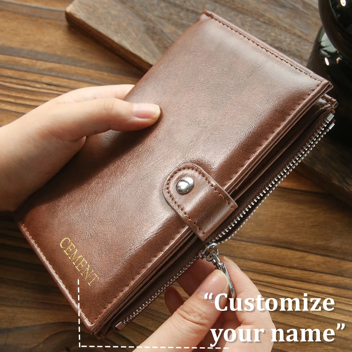 Personalized Debossed Name RFID Passport Wallet, Premium Vintage Oil-Wax Leather Travel Document Organizer with Zipper Pocket
Personalized Debossed Name RFID Passport Wallet, Premium Vintage Oil-Wax Leather Travel Document Organizer with Zipper Pocket