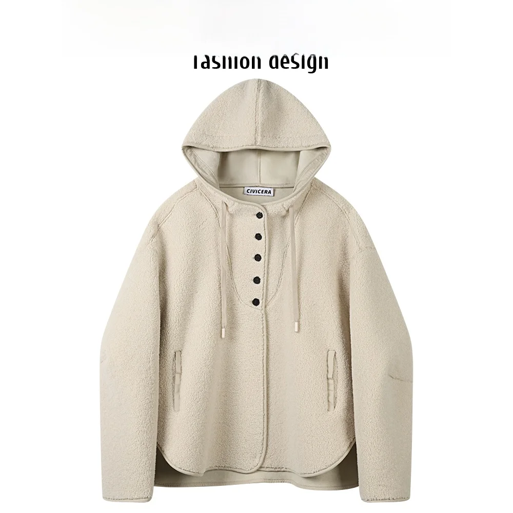 CIVICERA ort Jaet из меха ягненка, женское осенне-зимнее свободное цельное пальто, удобное повседневное цветное пальто с капюшоном
CIVICERA ort Jaet из меха ягненка, женское осенне-зимнее свободное цельное пальто, удобное повседневное цветное пальто с капюшоном