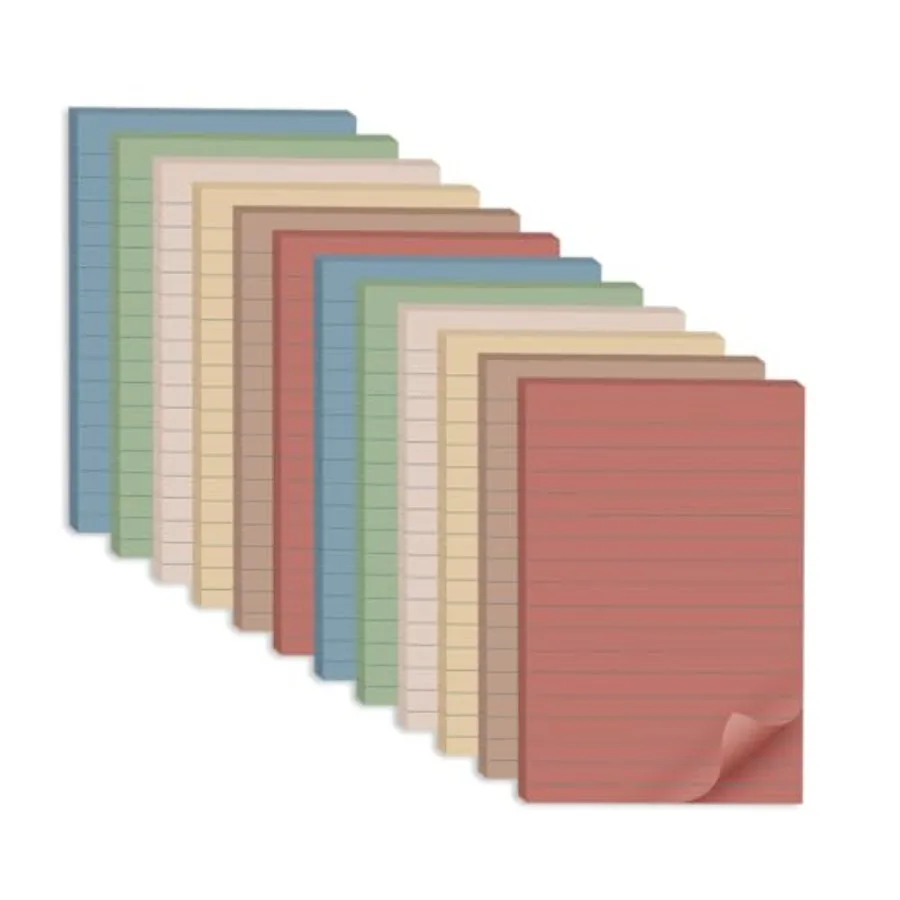 Pack Lined Sticky Notes 4x6 in, Large Notepads with Lines, Ruled Stickies Super Sticking Power, Office School Memo Note Pads Vi
Pack Lined Sticky Notes 4x6 in, Large Notepads with Lines, Ruled Stickies Super Sticking Power, Office School Memo Note Pads Vi