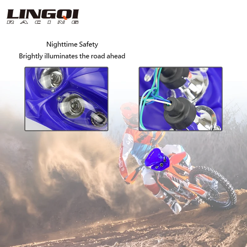 LINGQI RACING Fairing Indicators Head Lamp High / Low Beam Dual Headlight for CRF Pit Dirt Bike Street Bikes Motocross Parts
LINGQI RACING Fairing Indicators Head Lamp High / Low Beam Dual Headlight for CRF Pit Dirt Bike Street Bikes Motocross Parts