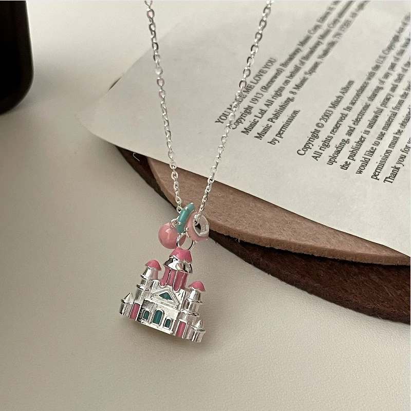 S925 sterling silver pink dopamine castle necklace ins simple, fashionable, high-end, niche design versatile
S925 sterling silver pink dopamine castle necklace ins simple, fashionable, high-end, niche design versatile