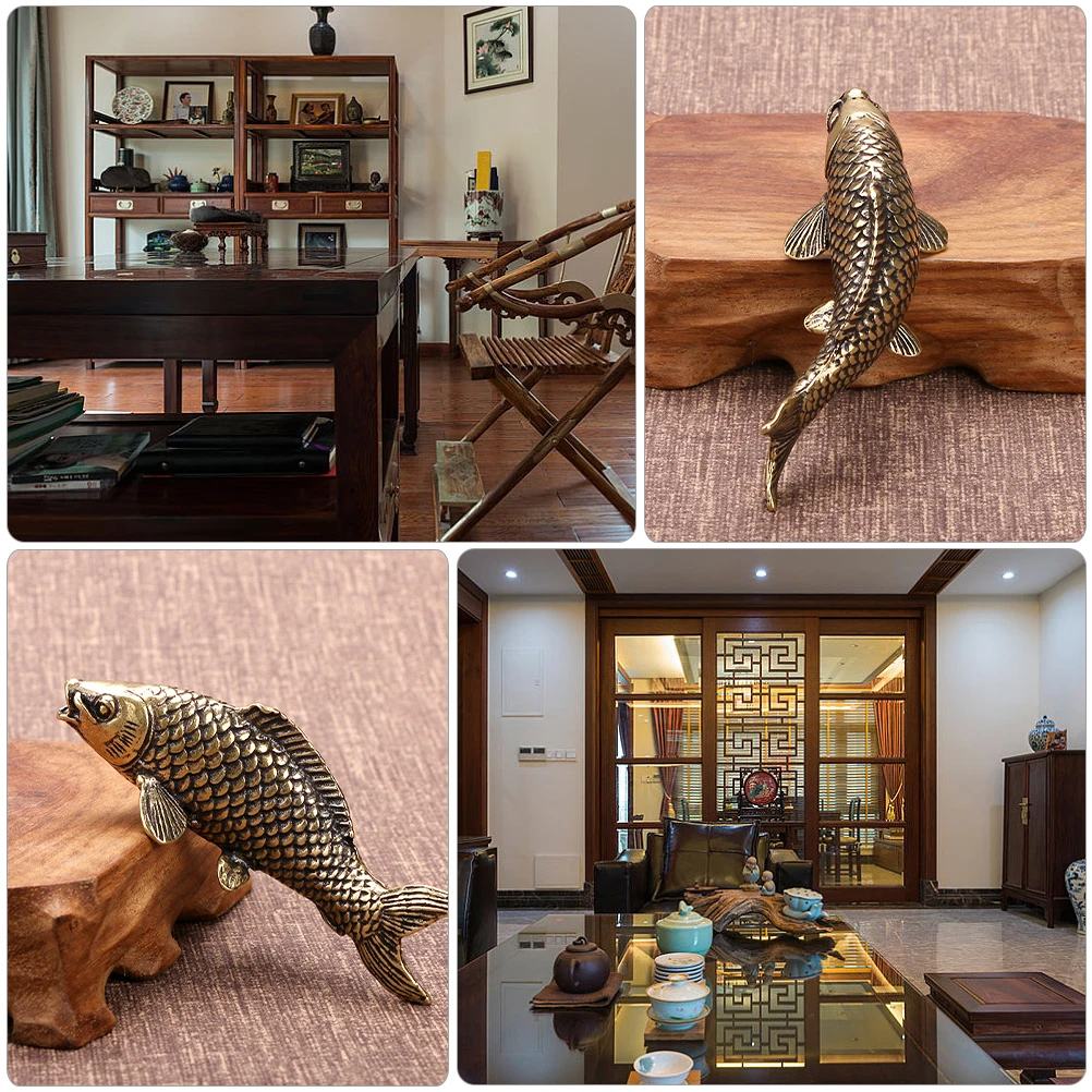 Copper Carp Desktop Adornment Metal Home Decor Handcrafted Fish Shape Lightweight Kids Carp Shape Ornament Room Decor
Copper Carp Desktop Adornment Metal Home Decor Handcrafted Fish Shape Lightweight Kids Carp Shape Ornament Room Decor