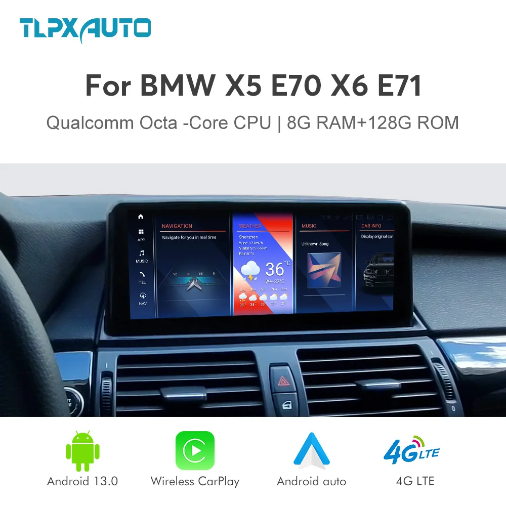 10,25 "сенсорный экран GPS-навигация автомобильный радиоприемник мультимедийная станция Android 13, восьмиядерный процессор 8G + 128G для BMW X5/X6 E70 E71 E72
10,25 "сенсорный экран GPS-навигация автомобильный радиоприемник мультимедийная станция Android 13, восьмиядерный процессор 8G + 128G для BMW X5/X6 E70 E71 E72