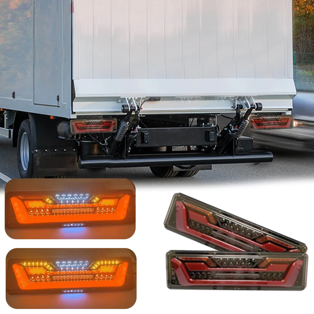 24V 2Pcs Dynamic LED Tail Lights Rear Stop Brake Light Indicator Signal Lamp Daytime Running Light For Trailer Lorry Tractor
24V 2Pcs Dynamic LED Tail Lights Rear Stop Brake Light Indicator Signal Lamp Daytime Running Light For Trailer Lorry Tractor