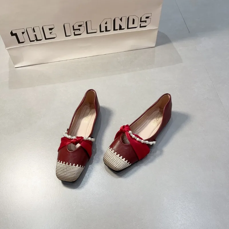 Fashion Women's Shoes Retro French Style Casual Shoes for Woman Exquisite Square Head Flat Shoe Designer Shoes Zapatos De Mujer
Fashion Women's Shoes Retro French Style Casual Shoes for Woman Exquisite Square Head Flat Shoe Designer Shoes Zapatos De Mujer