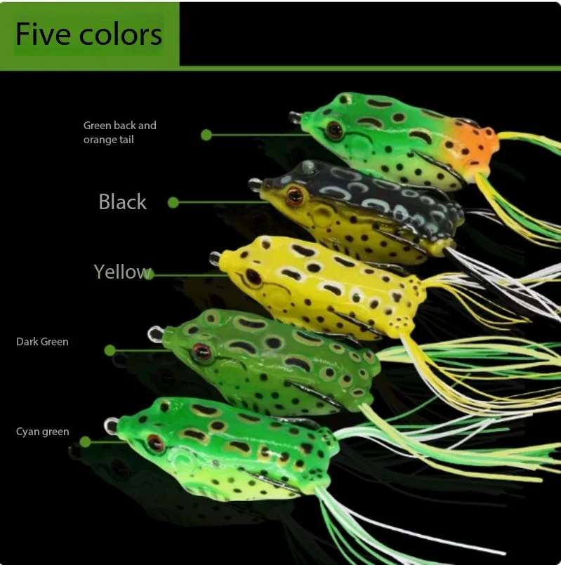 Modified Topwater Frog Lure Super Long Cast Upgraded Bionic Soft Frog Bait For Snakehead Freshwater Predator Fishing
Modified Topwater Frog Lure Super Long Cast Upgraded Bionic Soft Frog Bait For Snakehead Freshwater Predator Fishing