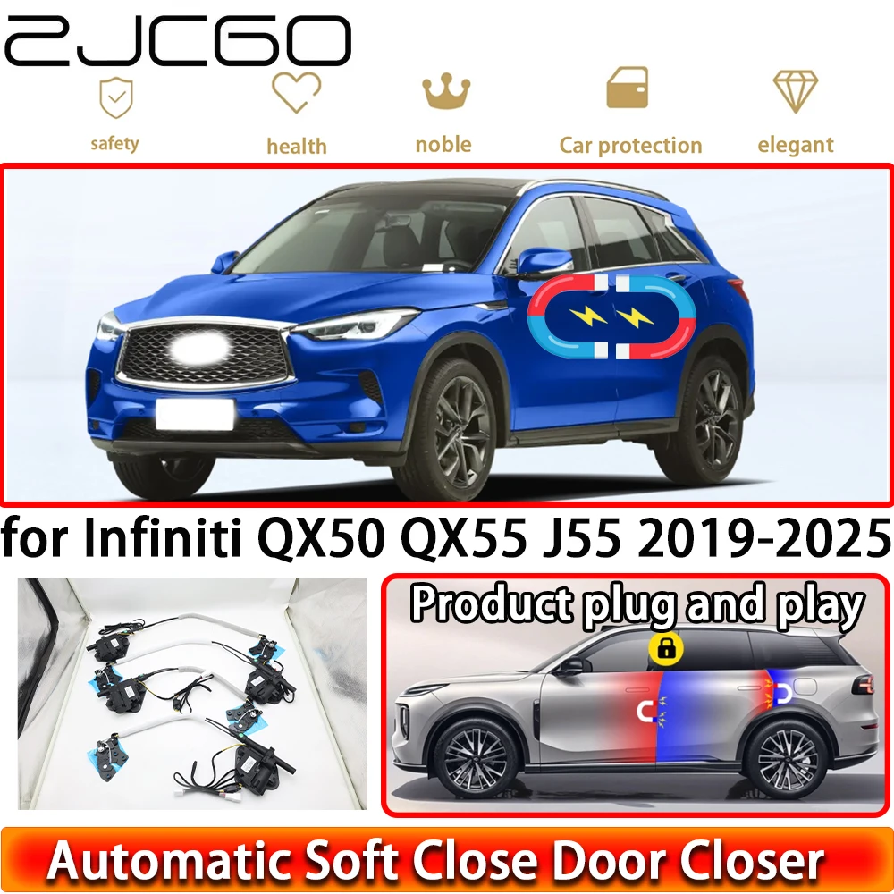ZJCGO for Infiniti QX50 QX55 J55 2019-2025 Soft Close Door Kit Power Closing Latch System Auto Pull Door Easy Close Plug & Play
ZJCGO for Infiniti QX50 QX55 J55 2019-2025 Soft Close Door Kit Power Closing Latch System Auto Pull Door Easy Close Plug & Play