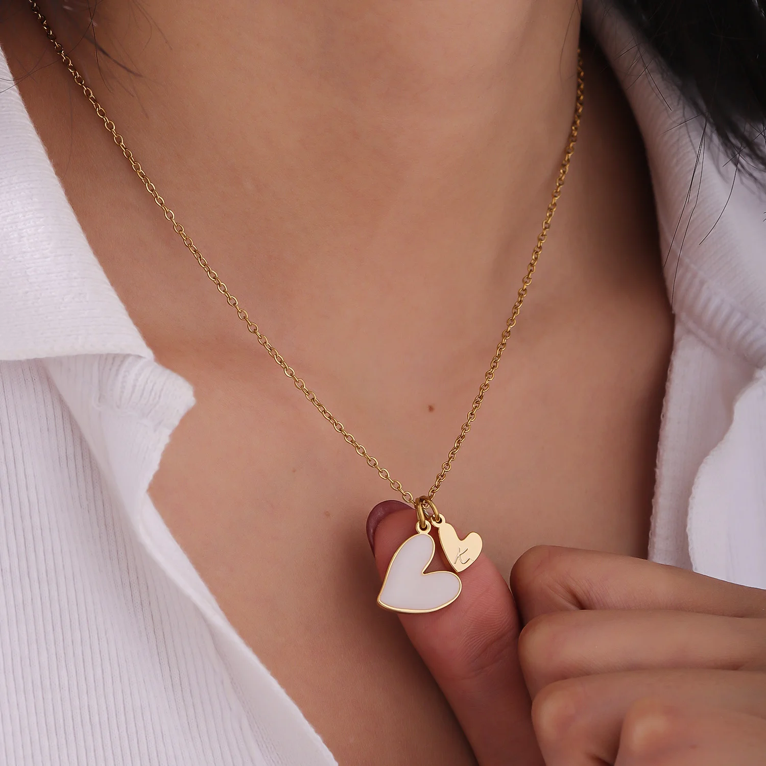 Qitian Custom Natural Shell Heart Necklace Personalized Nitials Letter 14kgold Plated Charms Love Pendant For Women Holiday Gift
Qitian Custom Natural Shell Heart Necklace Personalized Nitials Letter 14kgold Plated Charms Love Pendant For Women Holiday Gift