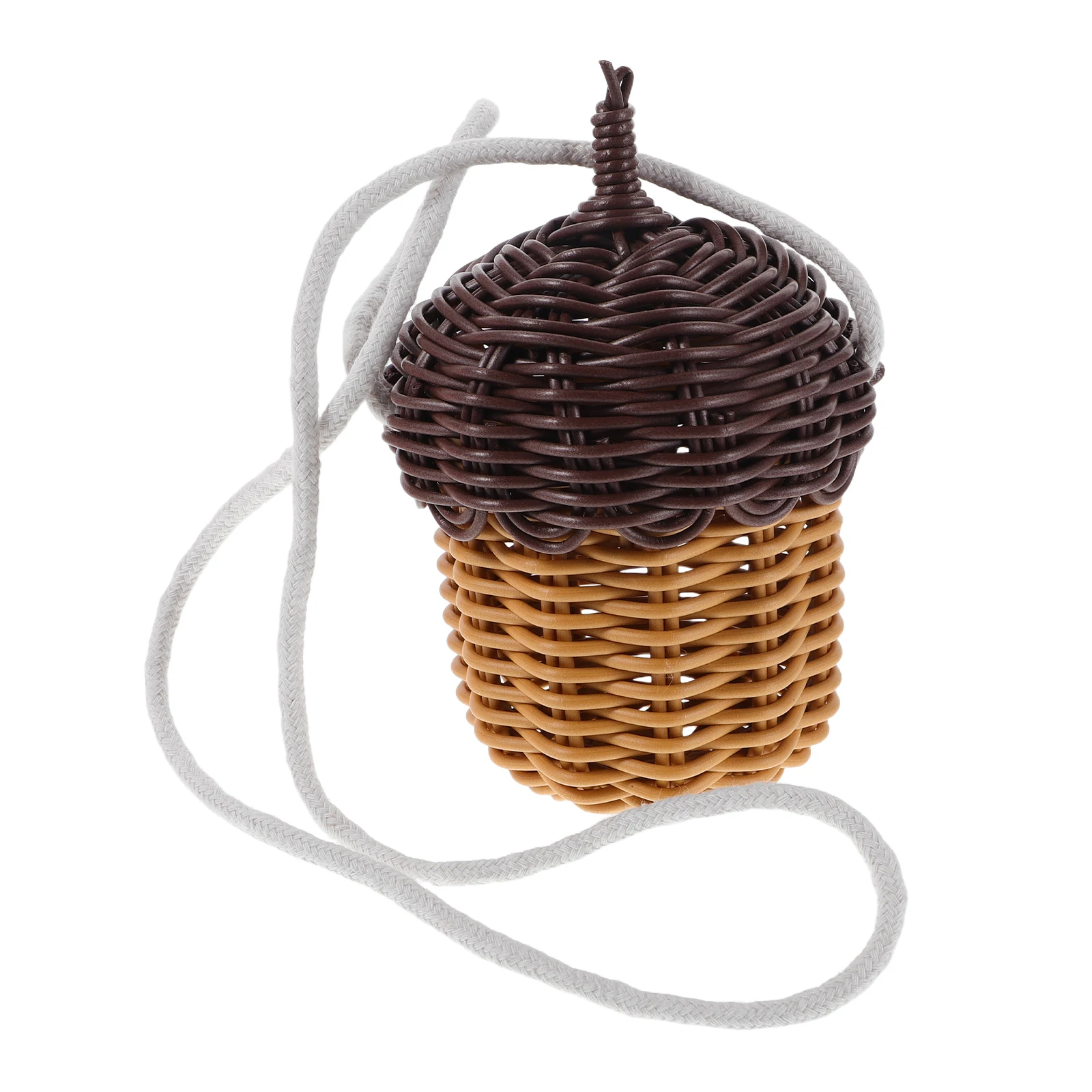 Mini Woven Crossbody For Kids Pine Cone Fake Rattan Small Shoulder Bag Photography Props Outdoor Adventures Round Basket Shaped
Mini Woven Crossbody For Kids Pine Cone Fake Rattan Small Shoulder Bag Photography Props Outdoor Adventures Round Basket Shaped