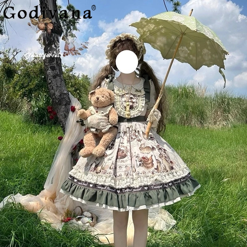 Original Lolita Dresses Op Japanese Mori Girl Cla Doll Sling Jsk Dress Princess Tea Party Dress Vintage Elegant Vestidos Mujer
Original Lolita Dresses Op Japanese Mori Girl Cla Doll Sling Jsk Dress Princess Tea Party Dress Vintage Elegant Vestidos Mujer