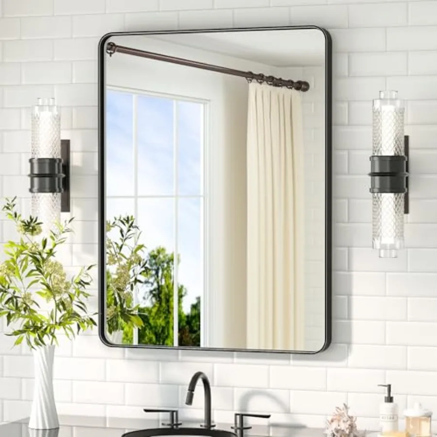 Bathroom Mirror 24 x 32 Metal Framed Vanity Mirror, Tempered Glass, Wall Mounted for Bathroom, Entryway, Bedroom, Living Room H
Bathroom Mirror 24 x 32 Metal Framed Vanity Mirror, Tempered Glass, Wall Mounted for Bathroom, Entryway, Bedroom, Living Room H