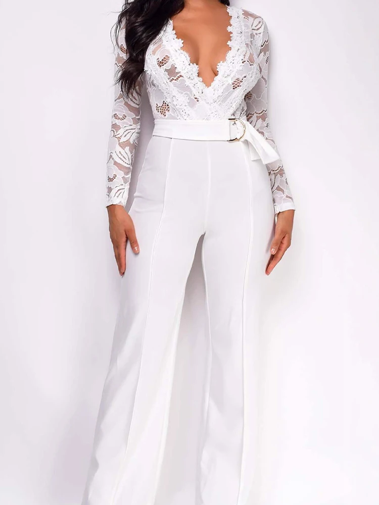 Simple Solid Color Long Sleeved Casual Playsuit 2026 Chic High Street Tight Romper Lace Embroidery V-neck Women's Sexy Jumpsuit
Simple Solid Color Long Sleeved Casual Playsuit 2026 Chic High Street Tight Romper Lace Embroidery V-neck Women's Sexy Jumpsuit