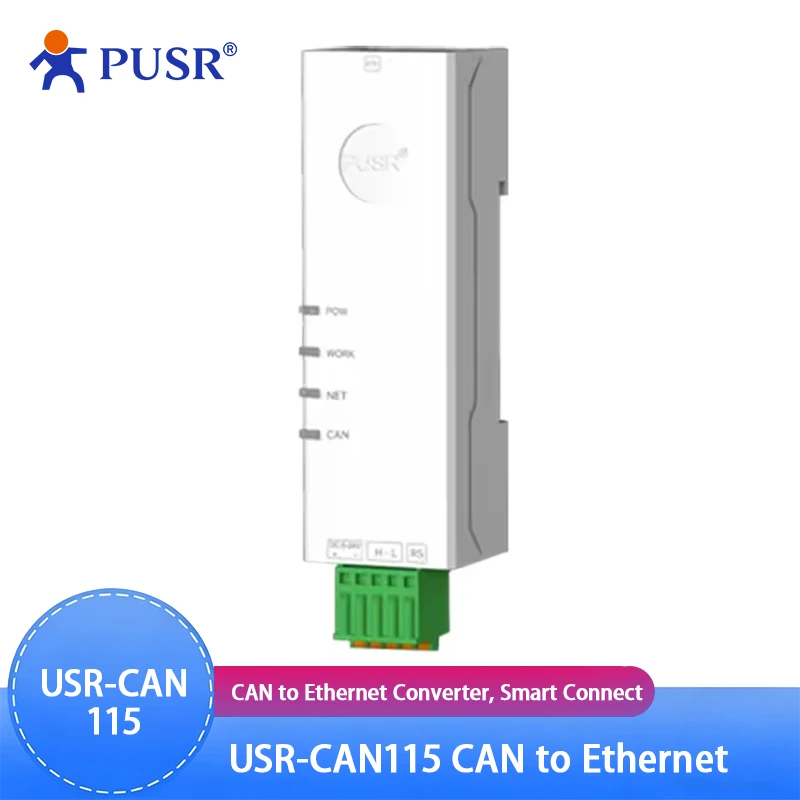USR-CAN115 PUSR CAN to Ethernet/Serial RS485/232 to CANBus Protocol Converter Bi-directional conversion CAN communication
USR-CAN115 PUSR CAN to Ethernet/Serial RS485/232 to CANBus Protocol Converter Bi-directional conversion CAN communication