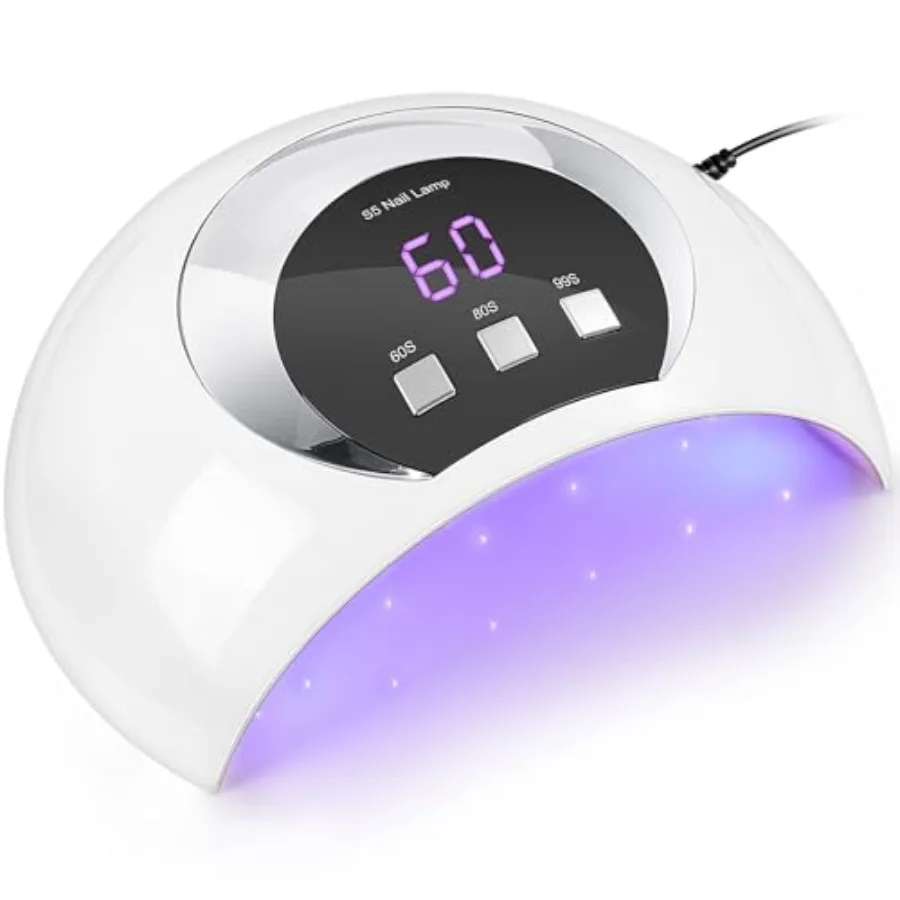 54W UV LED Nail Lamp with Automatic Sensor and 3 Timer Settings for Gel Nails Curing Professional Nail Art Tool for Fast Drying
54W UV LED Nail Lamp with Automatic Sensor and 3 Timer Settings for Gel Nails Curing Professional Nail Art Tool for Fast Drying