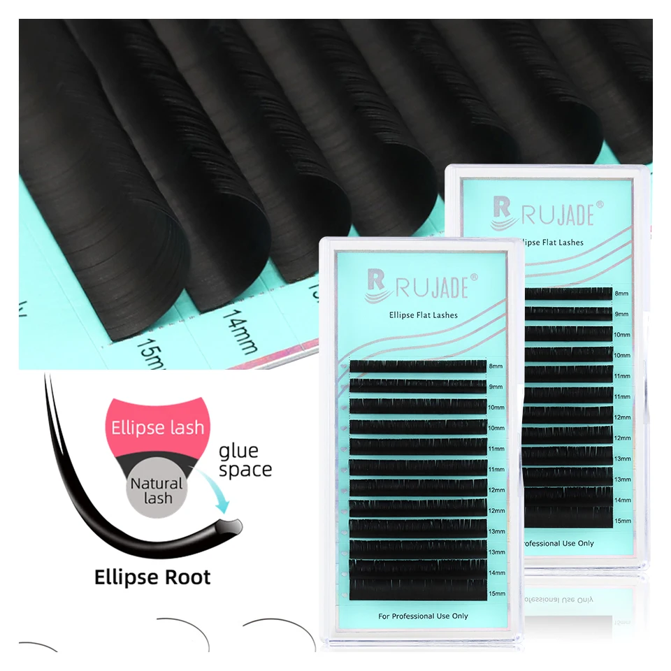 RUJADE Ellipse Flat Lashes 0.15 0.20 Super Dark Black Ellipse Flat Lashes Double Split Tip Flat Eyelashes Extension Makeup Cilia
RUJADE Ellipse Flat Lashes 0.15 0.20 Super Dark Black Ellipse Flat Lashes Double Split Tip Flat Eyelashes Extension Makeup Cilia