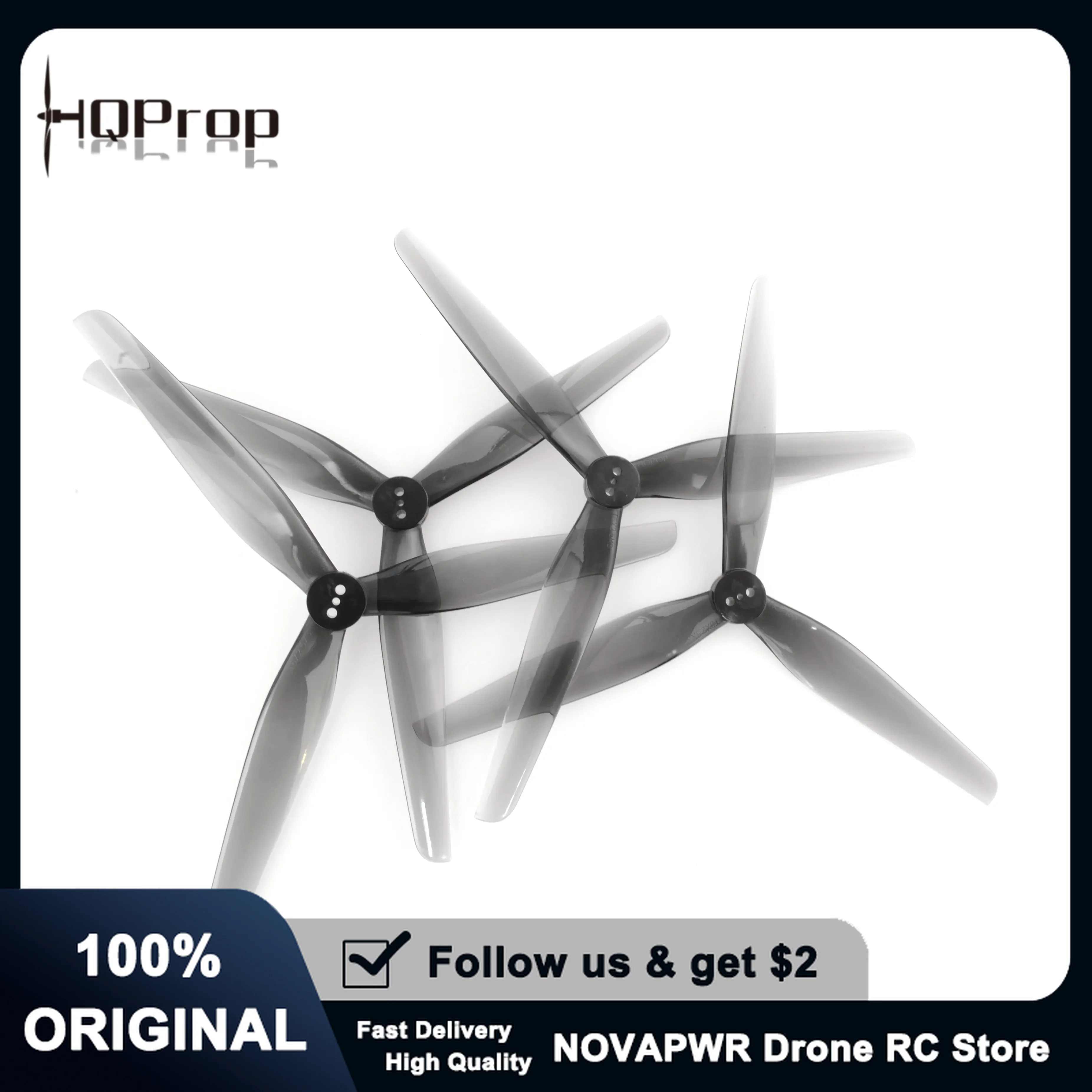 HQProp T6x2.5x3 6Inch 3-Blade Propeller (2CW+2CCW) for FPV Drone 3-Hole 1.5mm Mount
HQProp T6x2.5x3 6Inch 3-Blade Propeller (2CW+2CCW) for FPV Drone 3-Hole 1.5mm Mount