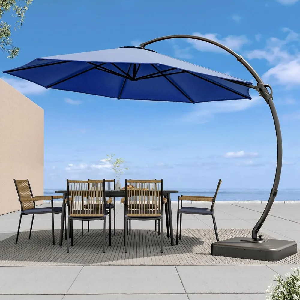 Outdoor Patio Umbrella with Base included, 11 FT Deluxe Curvy Cantilever Umbrella Offset Hanging umbrell11 FT
Outdoor Patio Umbrella with Base included, 11 FT Deluxe Curvy Cantilever Umbrella Offset Hanging umbrell11 FT