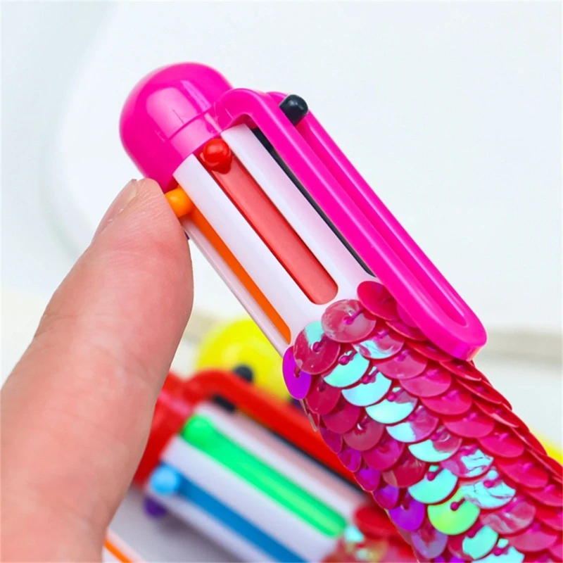 10pcs Sequins Ballpoint Pen 6 Colors Shuttle Pen Retractable Ballpoint Pen School Supplies 1.0mm Multicolor Pen
10pcs Sequins Ballpoint Pen 6 Colors Shuttle Pen Retractable Ballpoint Pen School Supplies 1.0mm Multicolor Pen