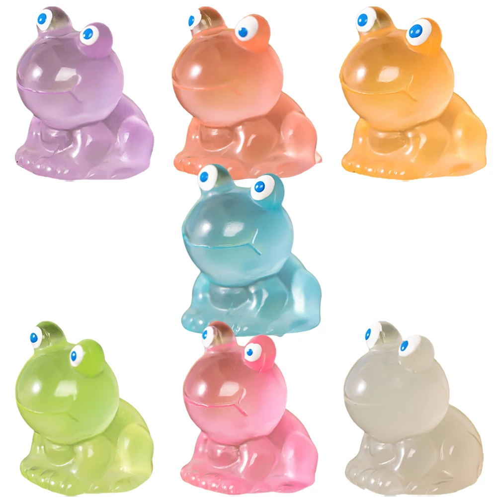 7pcs Glow Frogs Figurines Resin Decor Frog Decorations Tiny Sculptures Home Office Garden Blue Green Pink Purple Colors
7pcs Glow Frogs Figurines Resin Decor Frog Decorations Tiny Sculptures Home Office Garden Blue Green Pink Purple Colors