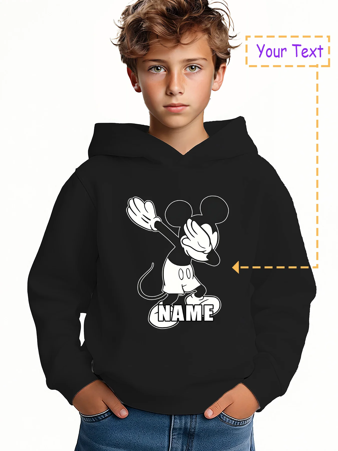 MINISO Trendy Hand Gesture Mickey Hoodie - Mickey's trendy hand gesture design and a super cool "NAME" customization. Officially
MINISO Trendy Hand Gesture Mickey Hoodie - Mickey's trendy hand gesture design and a super cool "NAME" customization. Officially