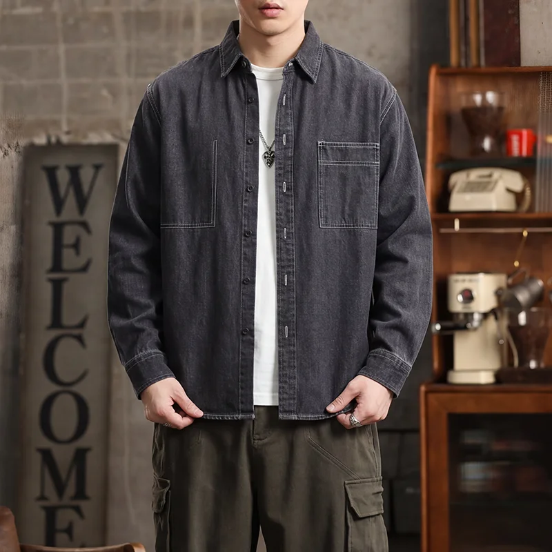 Pure Cotton Cargo Shirt Men Spring Autumn Streetwear Cityboy Fashion Loose Casual Long Sleeve Shirts Blouses Tops
Pure Cotton Cargo Shirt Men Spring Autumn Streetwear Cityboy Fashion Loose Casual Long Sleeve Shirts Blouses Tops