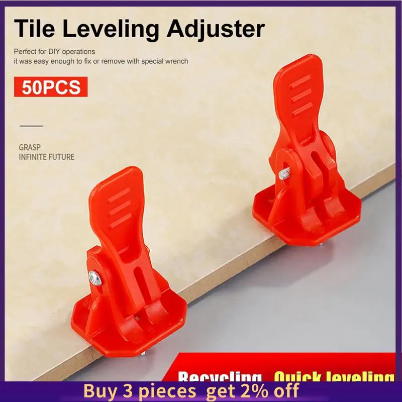 50Pcs New Red Quick Leveler Tile Leveling System Tile Laying Tool Positioning Leveler Is Used To Lay Wall Tiles
50Pcs New Red Quick Leveler Tile Leveling System Tile Laying Tool Positioning Leveler Is Used To Lay Wall Tiles