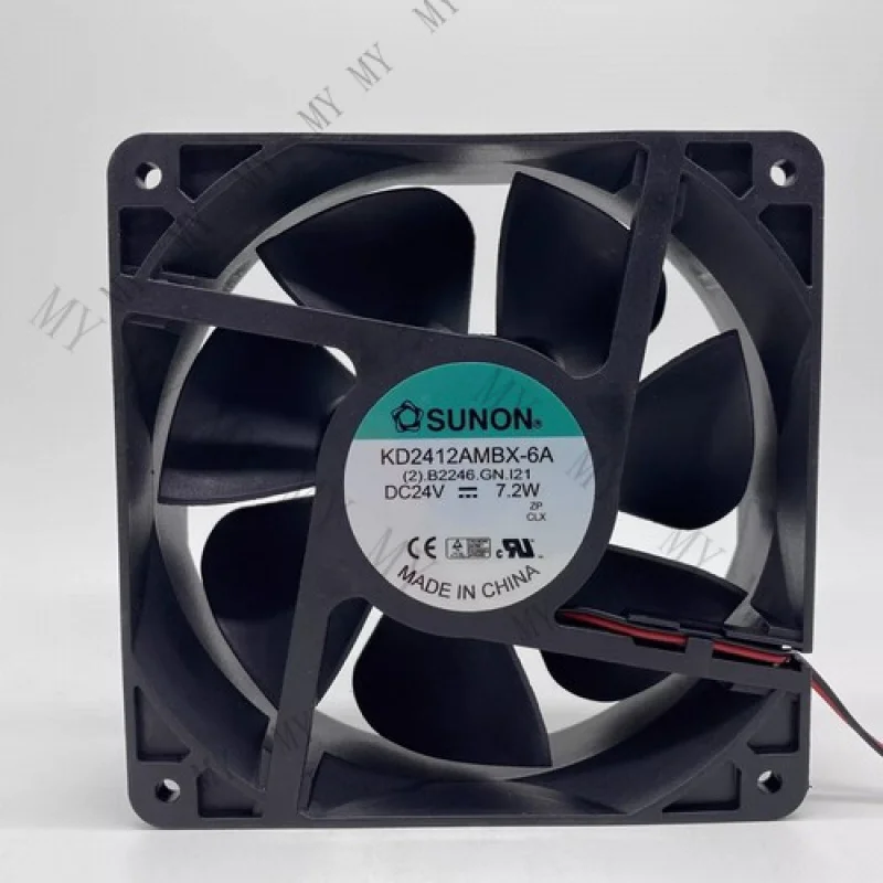 TT for SUNON KD2412AMBX-6A 12038 DC24V 7.2W 12CM 2-Wire Inverter Cooling Fan
TT for SUNON KD2412AMBX-6A 12038 DC24V 7.2W 12CM 2-Wire Inverter Cooling Fan