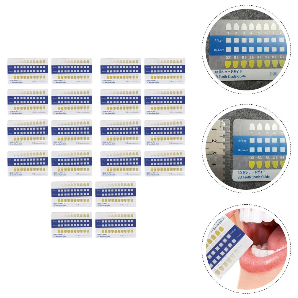 40 Pcs Tooth Color Chart PVC Contrast Cards Whitening Shade Guide Oral Supplies Dental Tools Teeth Health Care
40 Pcs Tooth Color Chart PVC Contrast Cards Whitening Shade Guide Oral Supplies Dental Tools Teeth Health Care