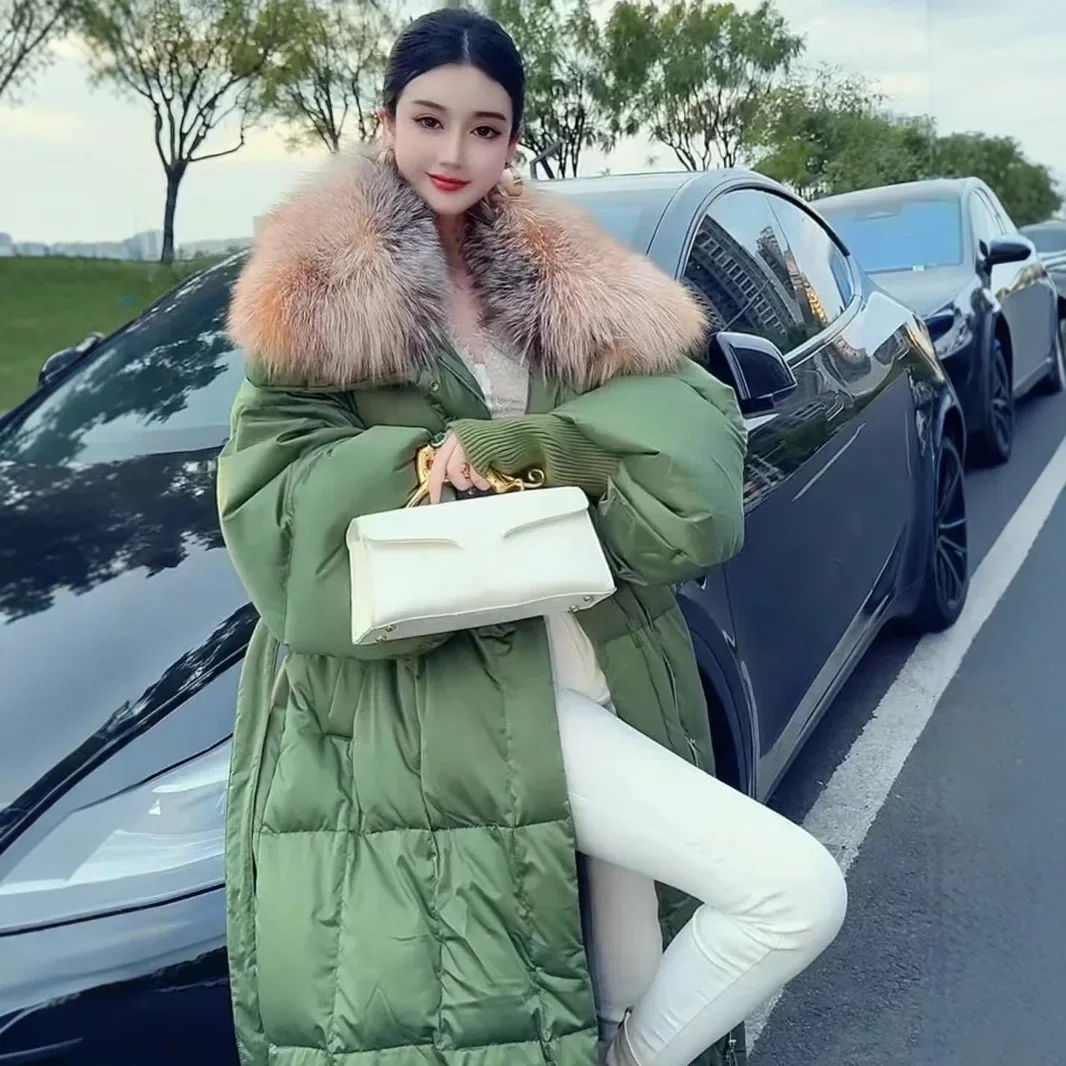 2025 Long Fox Fur Collar Goose Down Coat Fashion New Winter Clothes Women Thick Warm Natural Fur Puffer Jacket Female Parker
2025 Long Fox Fur Collar Goose Down Coat Fashion New Winter Clothes Women Thick Warm Natural Fur Puffer Jacket Female Parker
