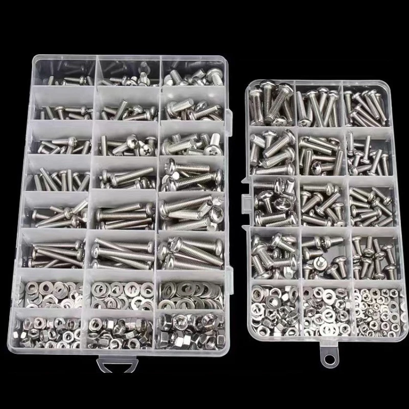 M2-M6 304 Stainless Steel Phillips Round / Flat / Truss Head Screws / Hexagon Socket Bolts Washers & Nuts Assortment Kit Set
M2-M6 304 Stainless Steel Phillips Round / Flat / Truss Head Screws / Hexagon Socket Bolts Washers & Nuts Assortment Kit Set
