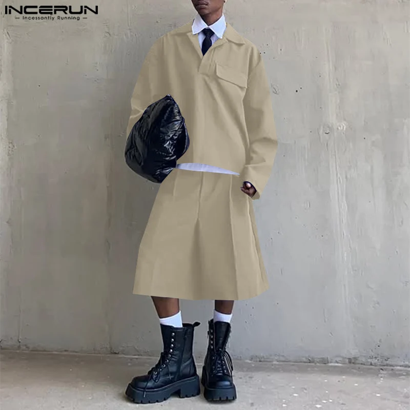 Streetwear INCERUN Men's Sets Solid Color Fashion Lapel Two-piece Suits 2PCS Long Sleeve Tops T-Shirts Shorts Men's Clothing
Streetwear INCERUN Men's Sets Solid Color Fashion Lapel Two-piece Suits 2PCS Long Sleeve Tops T-Shirts Shorts Men's Clothing