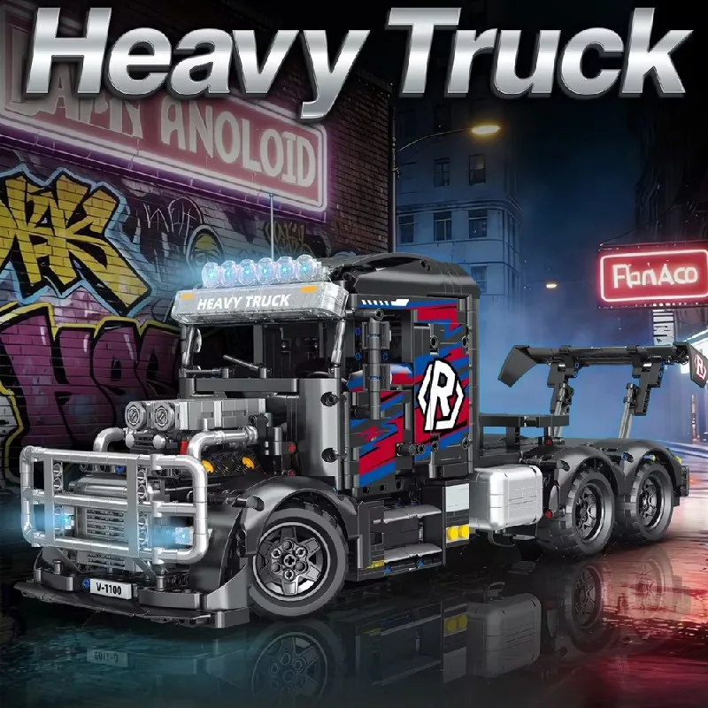 Американский тяжелый грузовик с LED-подсветкой, наборы строительных блоков, модель трактора-прицепа, конструктор из кирпичиков, игрушка для мальчиков, подарок для взрослых и детей, 2202 детали
Американский тяжелый грузовик с LED-подсветкой, наборы строительных блоков, модель трактора-прицепа, конструктор из кирпичиков, игрушка для мальчиков, подарок для взрослых и детей, 2202 детали
