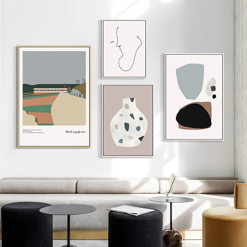 Nordic style geometric abstract decorative lines living room dining room hanging art homestay canvas painting
Nordic style geometric abstract decorative lines living room dining room hanging art homestay canvas painting