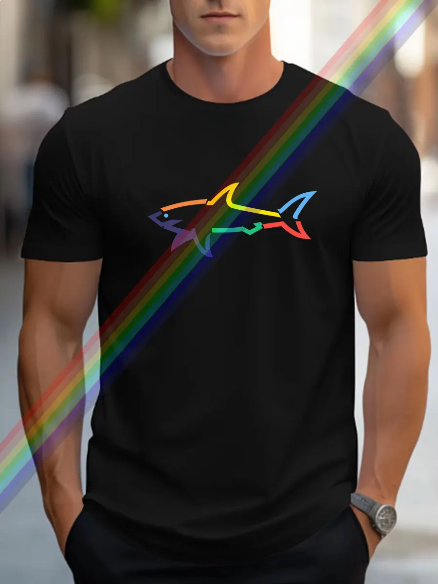 2024 summer new luxury men's fashion Shark print T-shirt pure cotton crewneck casual trend Y2K high-end high quality
2024 summer new luxury men's fashion Shark print T-shirt pure cotton crewneck casual trend Y2K high-end high quality