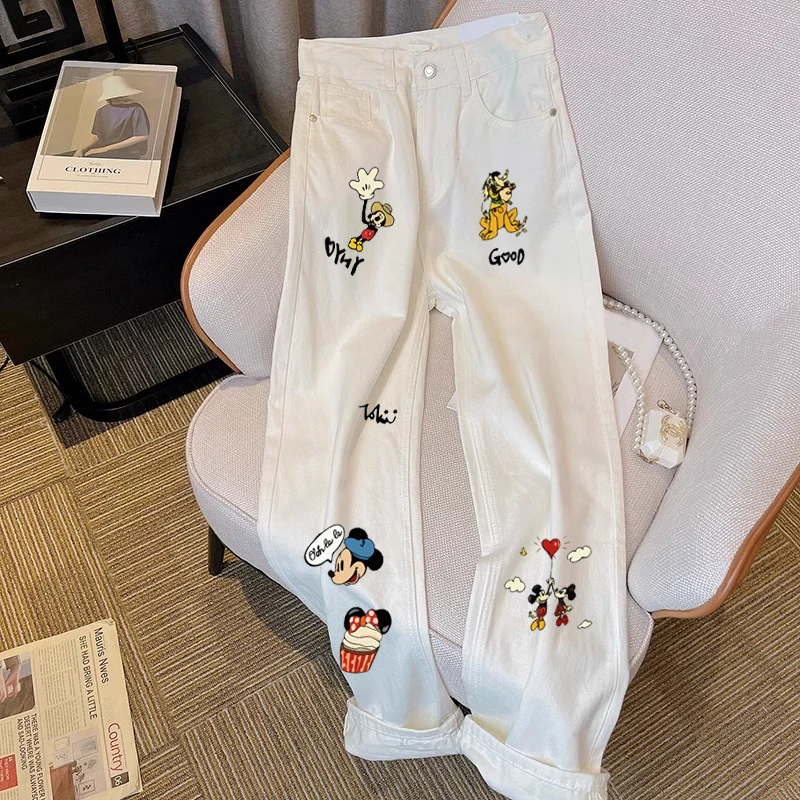 High Waist Straight Leg Cartoon Print Denim Jeans Men Women Summer Slim Fit Casual Pants Vintage Stylish Design
High Waist Straight Leg Cartoon Print Denim Jeans Men Women Summer Slim Fit Casual Pants Vintage Stylish Design