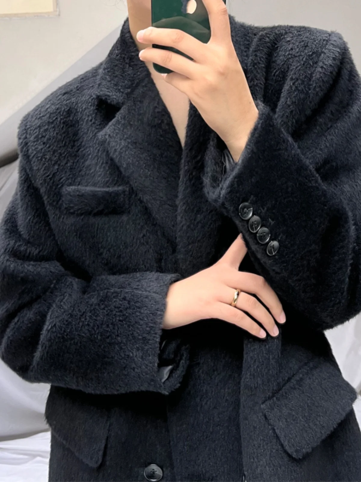 Neutral Sle Camel Hair Coat for Women Loose Fit Bla Long Fur Alpaca Wool Jaet Versatile Casual Outerwear
Neutral Sle Camel Hair Coat for Women Loose Fit Bla Long Fur Alpaca Wool Jaet Versatile Casual Outerwear