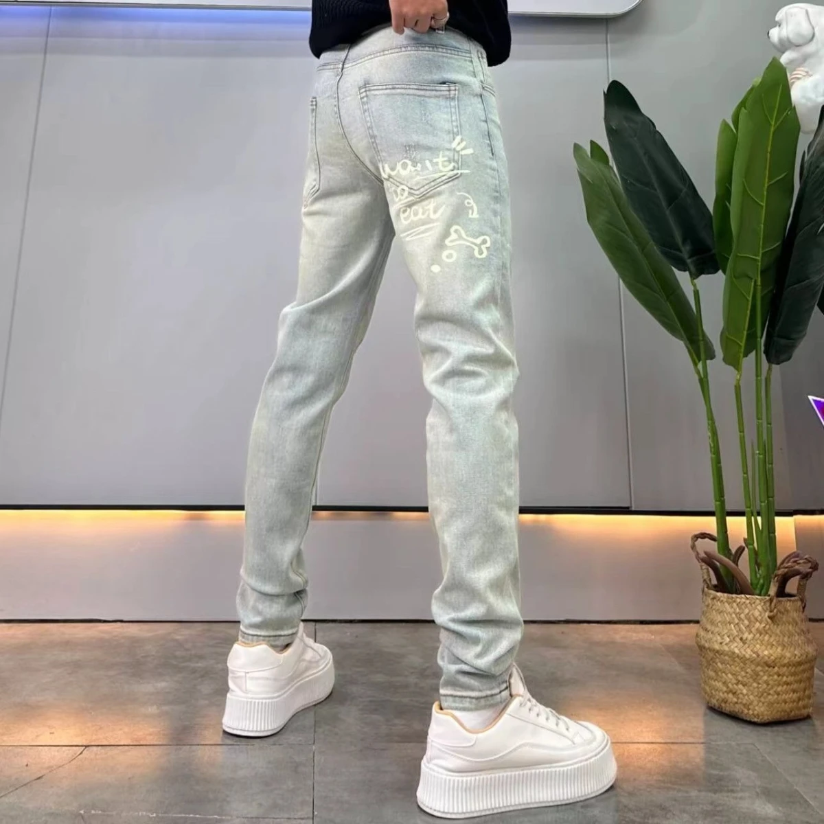 Retro American Sle Men's Jeans Slim Fit Elastic Faionable Spring Summer New Arrival Distred Long Pants Youth Trend
Retro American Sle Men's Jeans Slim Fit Elastic Faionable Spring Summer New Arrival Distred Long Pants Youth Trend
