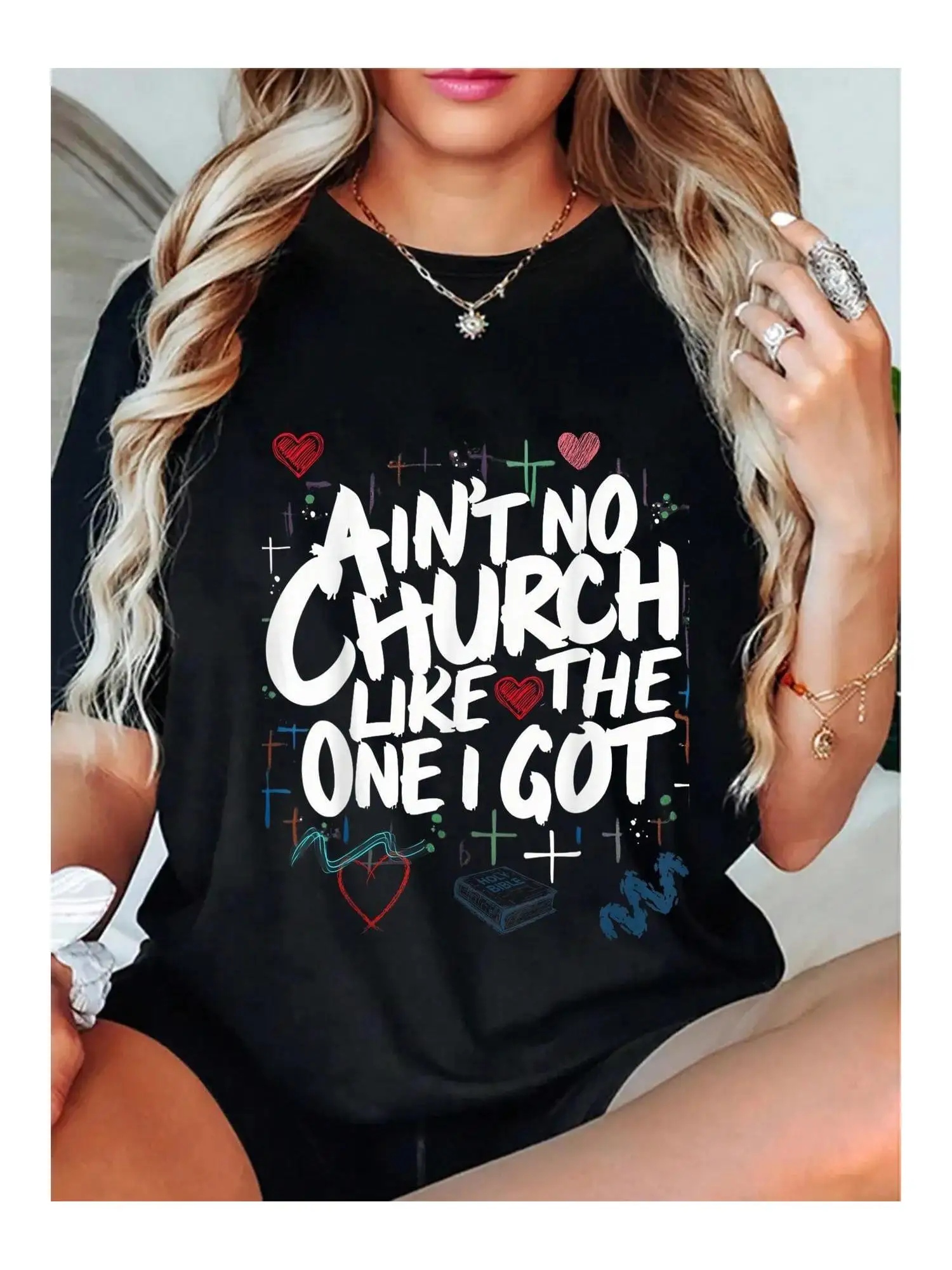 Ain't No Church Like The One I Got T-Shirt Short Sleeve T-Shirt Women's Men's Graphic Tee Causal Tops
Ain't No Church Like The One I Got T-Shirt Short Sleeve T-Shirt Women's Men's Graphic Tee Causal Tops