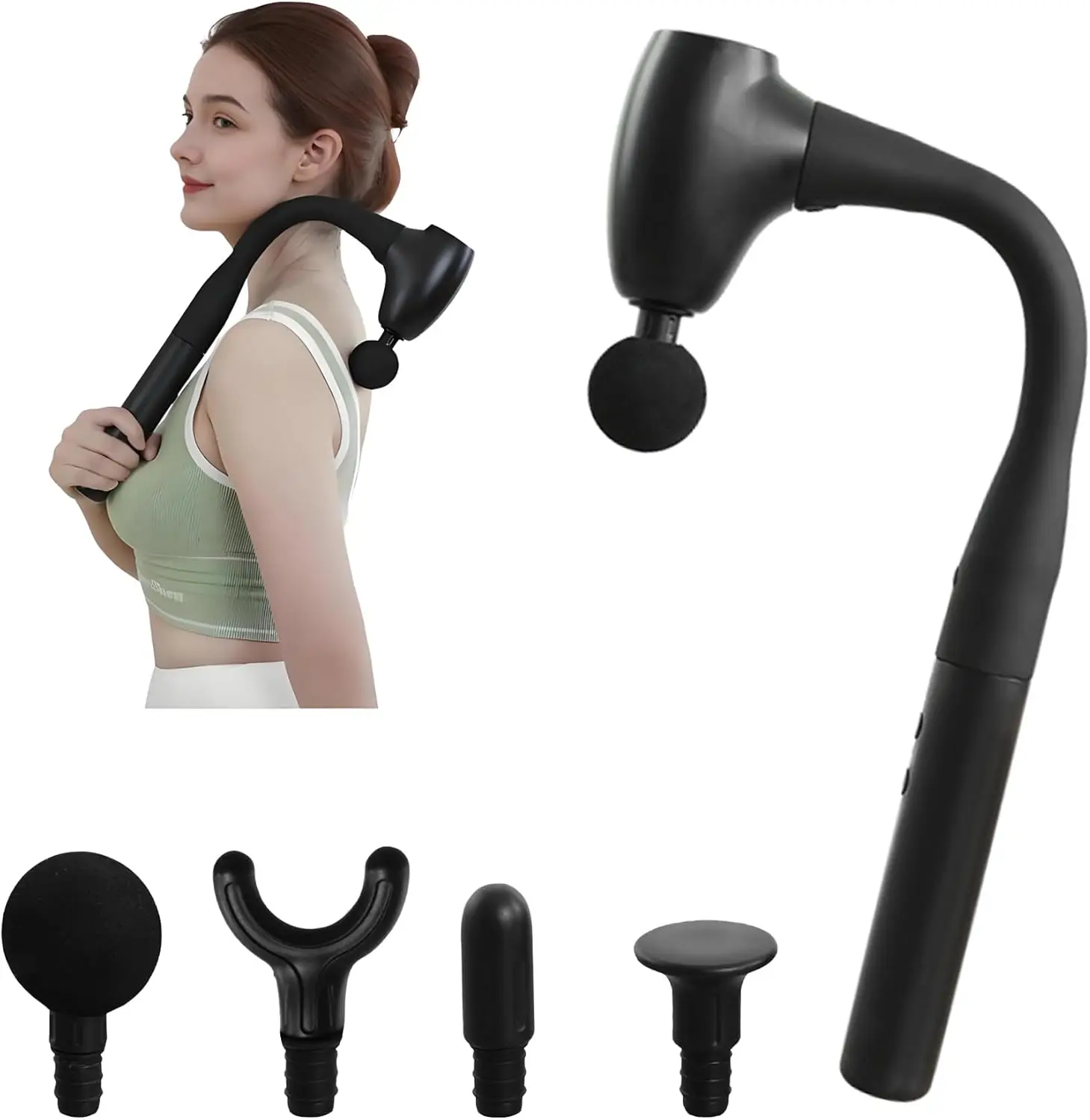 Extended Handle Massage Gun with 4 Heads & Speeds, Deep Tissue Relief for Back, Neck, Shoulders
Extended Handle Massage Gun with 4 Heads & Speeds, Deep Tissue Relief for Back, Neck, Shoulders
