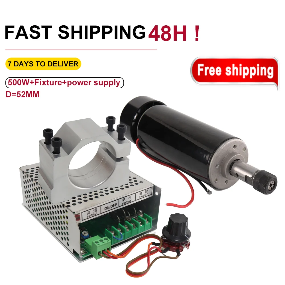 0.5KW Air cooling spindle Dc motor + power+ CNc collet 500w For 3D Printer Monitor Equipment
0.5KW Air cooling spindle Dc motor + power+ CNc collet 500w For 3D Printer Monitor Equipment