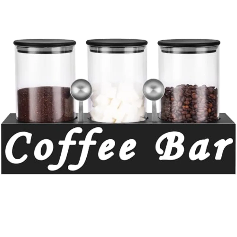 Glass Coffee Containers Airtight Coffee Bean Storage Jars with Shelf 3Pcs 44oz Coffee Station Organizer Coffee Canisters Kitche
Glass Coffee Containers Airtight Coffee Bean Storage Jars with Shelf 3Pcs 44oz Coffee Station Organizer Coffee Canisters Kitche