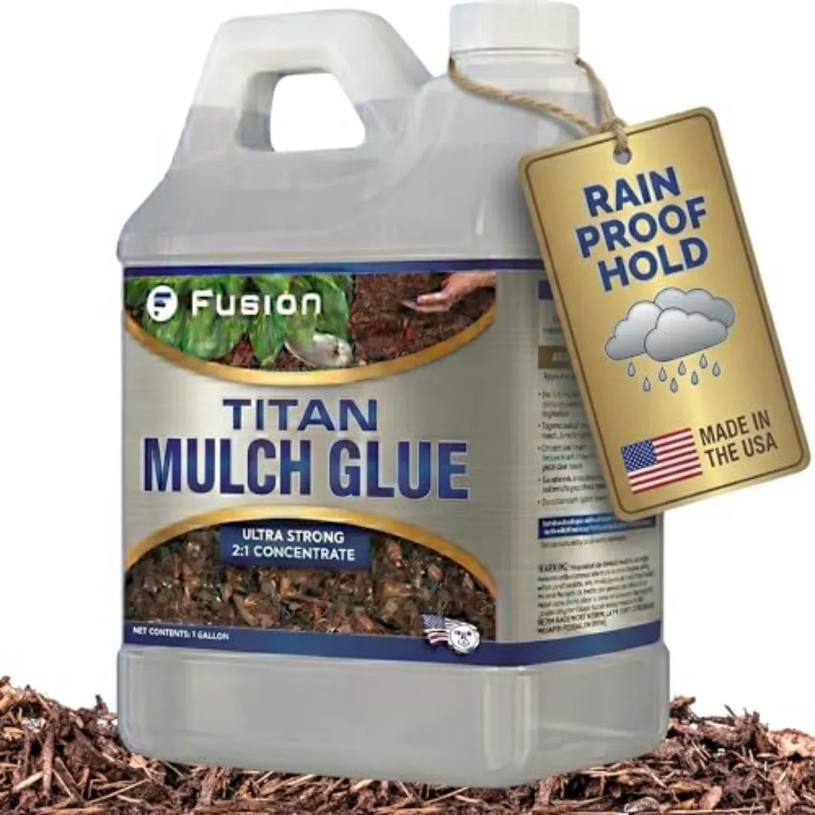 Titan Mulch Glue for Landscaping, Fast-Dry, Non-Toxic, Strong Mulch Glue for Rocks, Prevents Washout and Erosion in Flowerbeds
Titan Mulch Glue for Landscaping, Fast-Dry, Non-Toxic, Strong Mulch Glue for Rocks, Prevents Washout and Erosion in Flowerbeds
