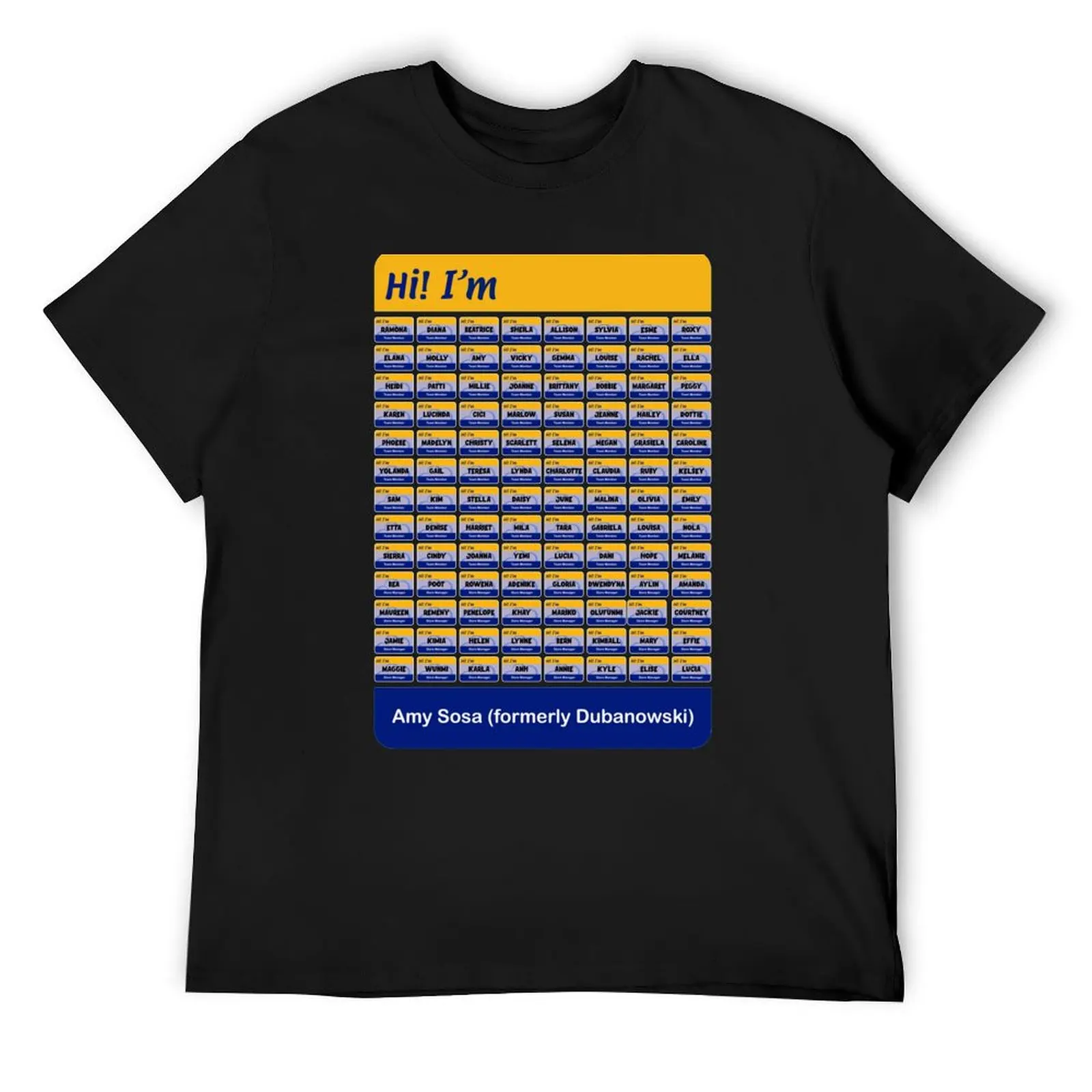 The Many Names of Amy Dubanowski T-Shirt plus size clothes korean fashion anime black t-shirts for men
The Many Names of Amy Dubanowski T-Shirt plus size clothes korean fashion anime black t-shirts for men